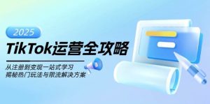 TikTok运营全攻略,从注册到变现一站式学习,揭秘热门玩法与限流解决方案-网创之道
